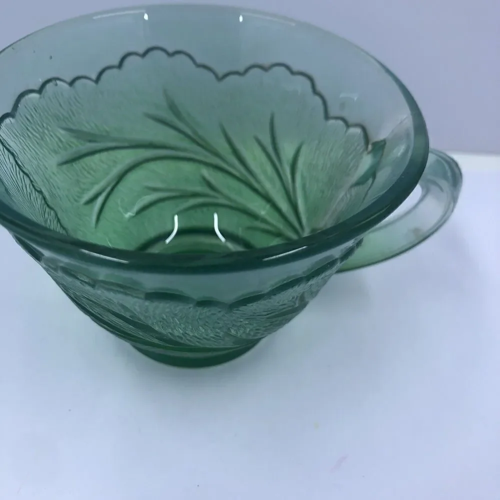Indiana Glass Pebble Leaf Cup - Green